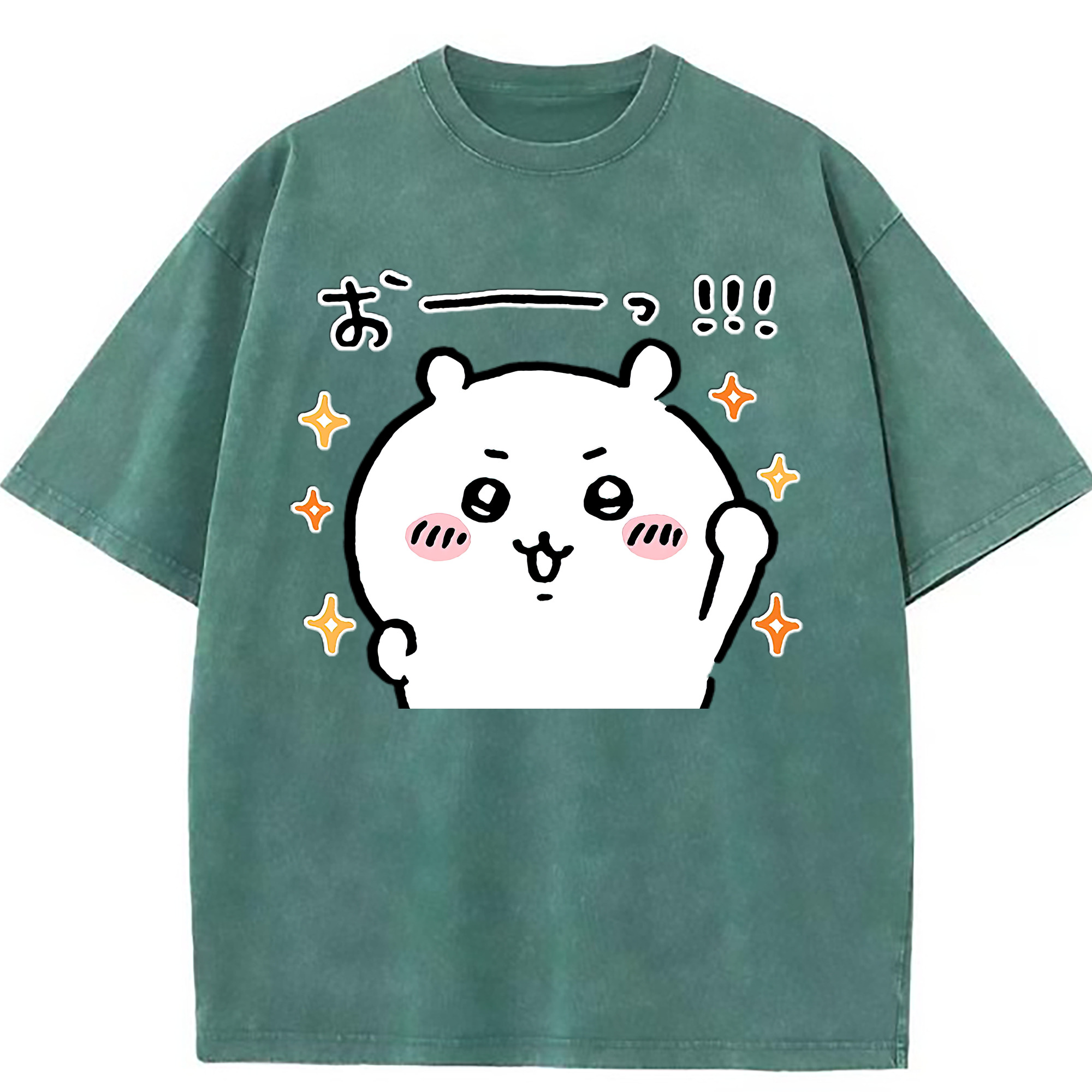 （画像用） ちいかわ ちいかわ Chii-kawa chiikawa 綿100% ヴィンテージ風 半袖Tシャツ（フロントプリント）